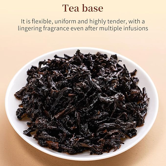 XIXICHA Pu 'er Tea Puerh Ripe Tea Loose Leaf Authentic Chinese tea Black TeaNo additives All-natural 140g/4.94oz （20 bags）普洱熟茶袋泡 独立包装茶叶