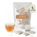 Five Element Herbal Tea Bags With American Ginseng, Chrysanthemum, Goji Berry, Jujube, And Citrus Peel | Herbal Blend For Immunity, Balance, And Vitality | 5 Count Wellness Tea Bags