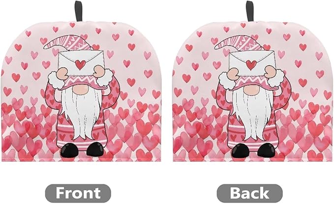 Gnomes Teapot Cover Tea Cozy Pink Teapot Insulated Kitchen Accessory Pink Tea Pot Cozy for Keeping Warm Love Hearts Teapot Dust Protector