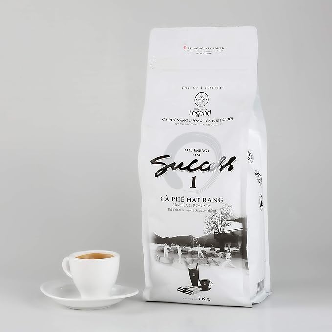 TRUNG NGUYEN LEGEND Coffee Bean Legend Success 2, 35.27 Oz Bag, Full-City Roast, Balanced Taste, Robusta & Arabica Vietnamese Energy Coffee Beans - Specialized for Ice Coffee