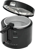 2.5 L / 2.6 Qt Black Cool-Touch Electric Deep Fryer 1200 W - Drip-Hook Basket - Adjustable Temperature - Lid w. Viewing Window - Odor Filter by TheDisplayGuys