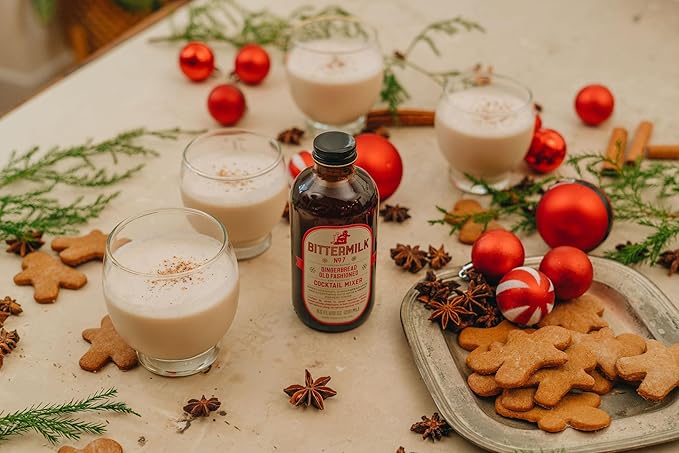 Bittermilk No.7 Gingerbread Old Fashioned Mix, All Natural Non Alcoholic Handcrafted Cocktail Mixer, More Complex than Bitters & Simple Syrup, 8.5oz