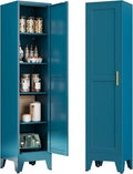 Tall Bathroom Storage Cabinet, 67" Narrow Metal Cabinets with One Door, Freestanding Tall Linen Cabinet, Skinny Metal Storage Locker for Home Office, Living Room