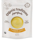 Organic Traditions Turmeric Latte – Creamy Coconut Milk Base – Saffron & Turmeric Blend – Easy to Mix – Sweetened with Coconut Palm Sugar – 1 Billion Probiotics per Serving - 150g/5.3oz Bag