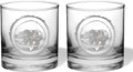 Bear Grizzly Brown Hunting Gifts for Hunters and Outdoorsman Bear Whiskey Glass with Coaster Rustic Décor for Mountain Cabin Lake House Beer Pint Glass Dad (Bear, Double Whiskey Glass)