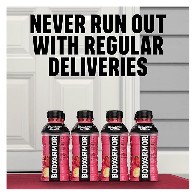 BODYARMOR Sports Drink, Strawberry Grape, Electrolyte Drink Hydration, 28 Fl Oz Bottles (15 Pack), Flavored Coconut Water with B Vitamins & Antioxidants