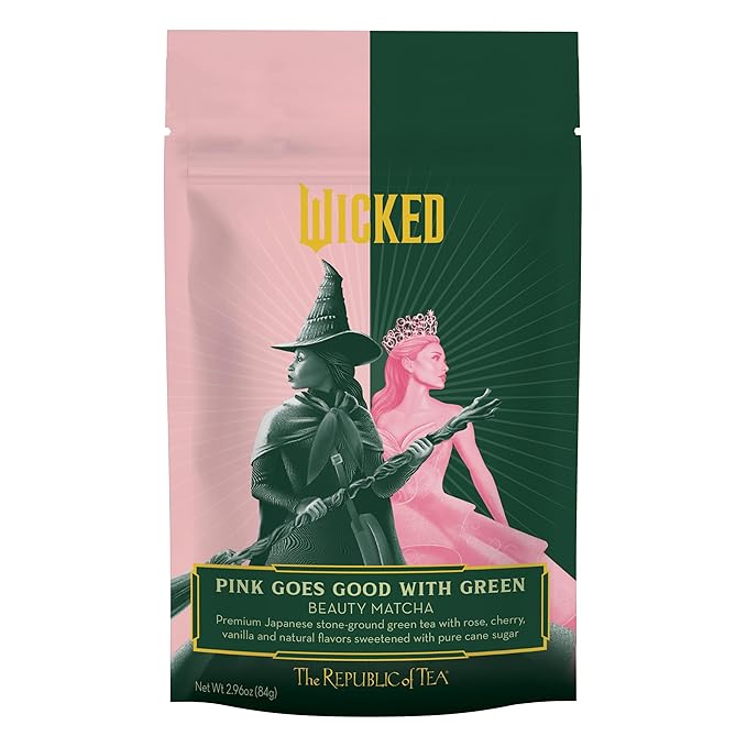 The Republic of Tea - Wicked Pink Goes Good with Green Beauty Matcha, 2.96 oz Bag