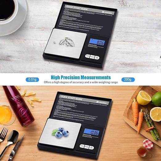 Portable Digital Scale 200g x 0.01g Accuracy,Weighing Electronic Scales Jewelry Scales Mini Digital Grams Scale Small Food Scale Ounces Grains Scale 200g Digital Pocket Gram Scale(Digital Scale)