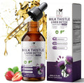 Milk Thistle Liver Support Drops – Liver Cleanse, Detox & Repair Liquid Herbal Supplement with Silymarin, Dandelion, Artichoke & Turmeric – Antioxidant & Natural Support – Non-GMO, Vegan, 2 Fl Oz