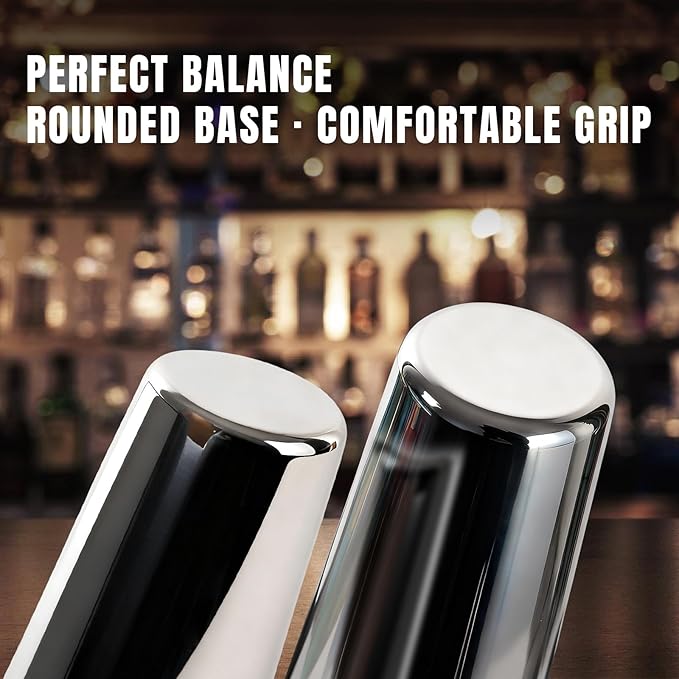 Boston Shaker, Cocktail Shaker, Stainless Steel, 24oz & 20oz, Mirror Finish Margarita Shaker, Leak-Proof Alcohol Mixers for Cocktails for Home & Professional Bartender, Christmas Gifts