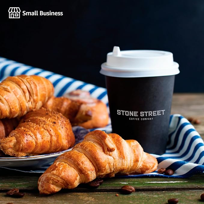 Stone Street Flavored Ground Decaf Coffee, Vanilla Flavor, Freshly Roasted, 100% Colombian Arabica, Gourmet Decaffeinated Coffee, Medium Roast, 1 LB