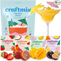 Craftmix Variety Pack Cocktail & Mocktail Drink Mixer, Skinny Mixes - Water Flavoring Packets - Made With Real Fruit - Vegan Low-Carb, Low-Sugar, Non-GMO, Dairy Free, Gluten Free, 12 Pack
