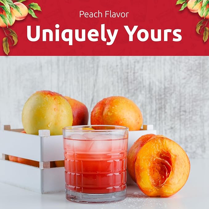 Fanale Premium Flavoring Concentrated Syrup for Bubble Tea 11 lb | Peach Flavor Syrup | for Boba Tea, Smoothies, Slushes, Desserts | 11lb | SRP040