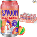Swoon Peach Tea - Sugar Free, Low Carb, Paleo-Friendly, Gluten Free - Flavored Keto Drinks Made with Organic Black Tea & Sweetened by Monk Fruit and Stevia (Pack of 12)