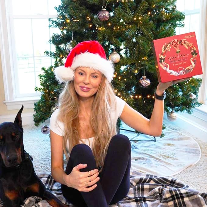 VAHDAM, Holiday Breakfast - Christmas Tea Gift Sets (90+ Cups) 9 Loose Leaf Teas - Luxury Gift Box | Christmas Gifts For Women, Men & Adults I Holiday Tea Gift Box