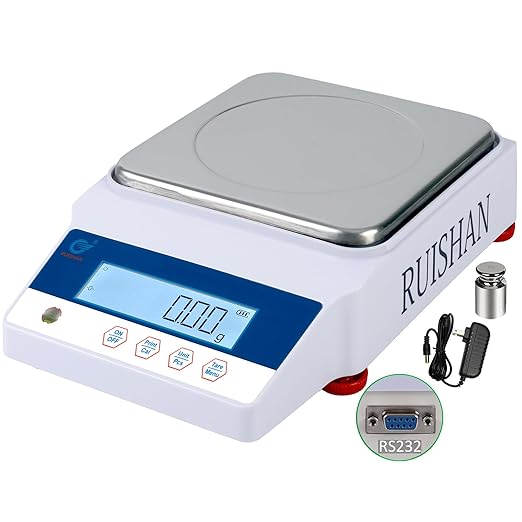 2000gx0.01g Lab Scale Digital Electronic Accurate Grams Scale Lab Analytical Balance Scale Laboratory Industrial Counting Scale Jewelry Weighing with Calibration Weight |for Lab, Industrial