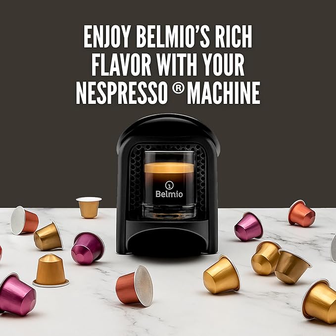 Belmio Ristretto Espresso Coffee Pods – Medium Roast – Full-Bodied & Fruity - Nespresso Original Line Compatible – 10 Count (Pack of 10)