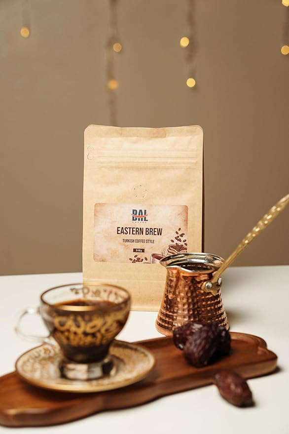 BAL Coffee Alternative Eastern Brew - 12 oz /340 g | Caffeine-Free & Vegan-Friendly | Substitute Brews & Tastes like Original Coffee | Smooth Grind Crafted from Date Seeds | Rich & Smooth flavor
