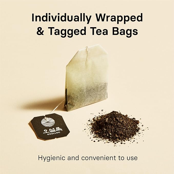 OSULLOC Tangerine Tea (Fresh Jeju Tangerine Flavor), Fruit tea Blend, Premium Teabags from Jeju Island, 20 count