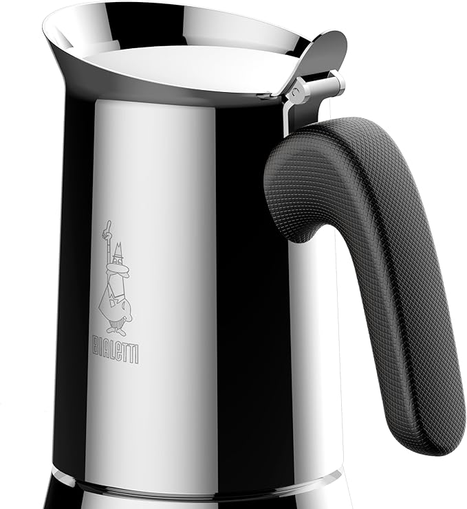 Bialetti Venus Caffettiera in Acciaio INOX, Adatta all'Induzione, Inossidabile, Argento, 6 Tazze