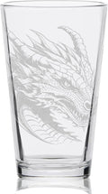 LumEngrave DRAGON Engraved Pint Beer Glass | Great gift for fantasy creature enthusiasts!