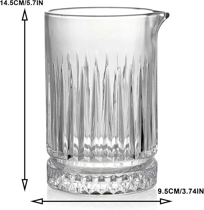 2pcs 21oz Cocktail Mixing Glass Bartender - Cocktail Accessories - Bartender Kit for Martini, Manhattan, Old Fashioned - Wedding Anniversary Birthday Christmas Decorations Gift for Home Bar
