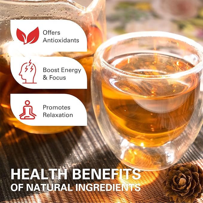 WT WEETEE Organic Lapsang Souchong Tea Bags, Organic Smoky Black Tea 100 Count, Natural Caffeine & Antioxidant, Classic Chinese Tea