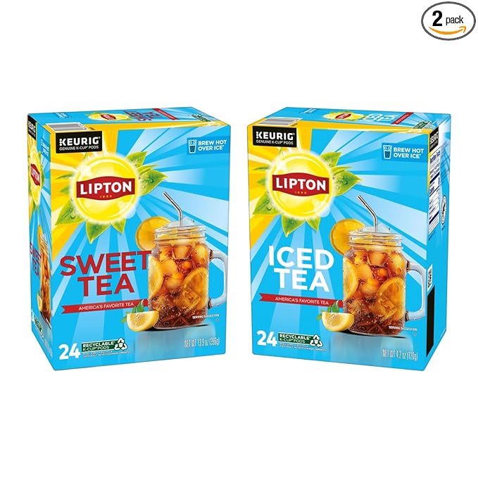 Lipton Iced Tea K-Cup Pods, Sweet Tea & Unsweetened Tea 24 CT (1ea) (Variety Pack)