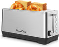 4-Slice Toaster, Extra Wide Long Slot Toaster, 6 Browning Settings, Bagel/Defrost/Reheat Functions, Removable Crumb Tray, Stainless Steel Housing (Stainless Steel)