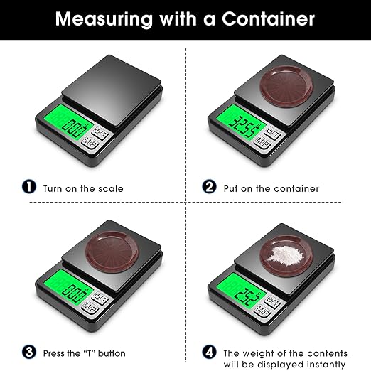 Mik-Nana Small Pocket Scale, 300g/ 0.01g Digital Gram Weight Scale, Precision Lab Scales Digital Weight Grams and Oz, Jewelry Scale with Protective Cover, Backlit LCD, Great for Food, Kitchen, Coffee