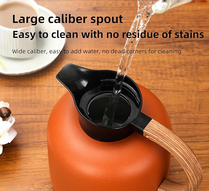 70oz constant temperature tea kettle, double-wall 304 stainless steel vacuum insulated tea kettle,ergonomic design, perfect for indoor and outdoor use (Brushed Silver)