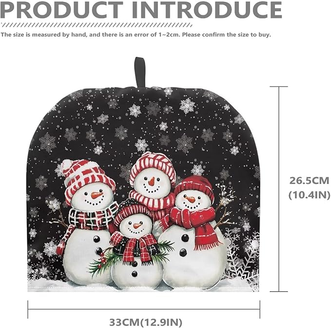 Snowman Family Tea Cozy Tea Pot with Warmer Fashion Teapot Insulated Cotton Kettle Kitchen Dust Cover for Housewife Small Tea Pot Cozy Cover with Keep Warming Teapot Gift for Kettle Cover