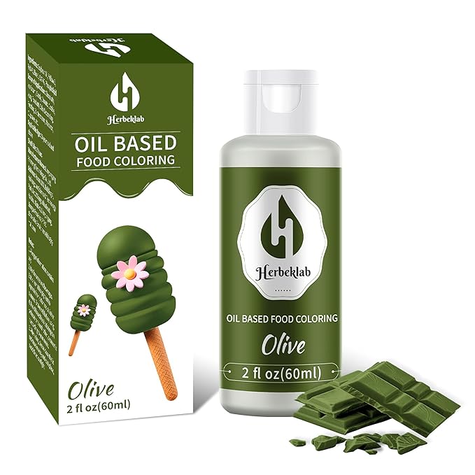 Olive Oil Based Food Coloring – 2 fl oz Professional Grade Concentrated Oil Food Dye for Melting Chocolate, Candy Melts, Cake Pops, Strawberries & Baking