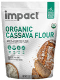 Impact - Organic Cassava Flour - Gluten-Free Baking Essential - Grain-Free Wheat Flour Substitute for Cooking and Baking - High Fiber, Easy to Use - 2lb