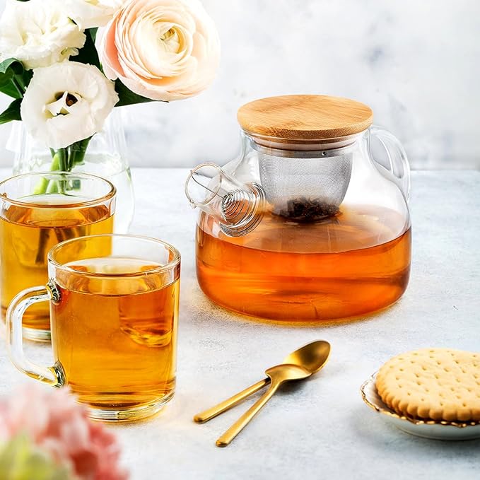Kichvoe 4Pcs Teapot Strainers: Mesh Tea Strainer Fine Mesh Filter For Teapot Kettle Accessories For Tea Brewing, 3.34 * 3.34 * 1.96inch