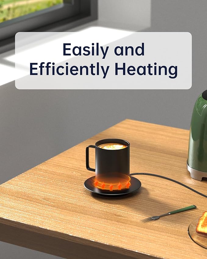 WUKUR Charging Coaster 2 Compatible with Temperature Control Mug 2 and 1, Charger Dock Base for Smart Travel Temperature Cup Accessories