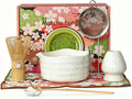 Matcha Whisk Set––7pcs Japanese Matcha Set Kit with Matcha Bowl, Bamboo Whisk, Whisk Holder, Scoop, Towel&Sifter–Perfect for Matcha Lovers&Tea Ceremonies-Daisy White