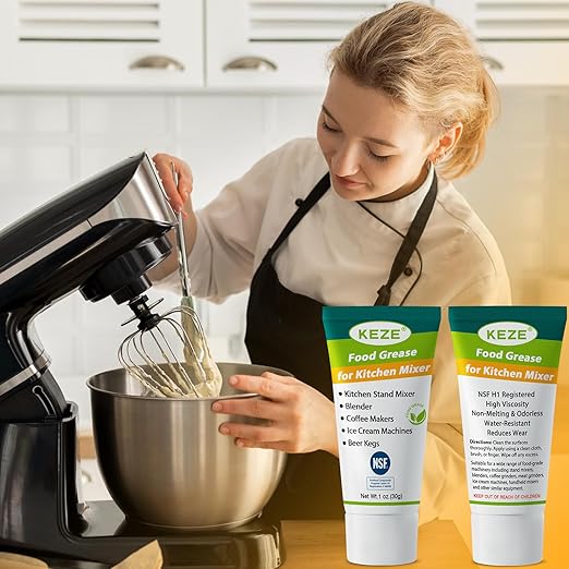 Keze Food Grade Grease for Kitchenaid Stand Mixer, Sanitary Lubricant for Blenders, Coffee Machines, Beer Kegs and Food Processors, Espresso Grease NSF-H1 Accredited, 1 oz 1-Pack