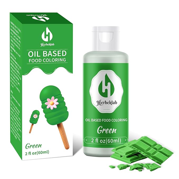 Green Oil Based Food Coloring – 2 fl oz Professional Grade Concentrated Oil Food Dye for Melting Chocolate, Candy Melts, Cake Pops, Strawberries & Baking