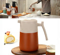 Morandi orange SUS316 Safe edible materials teapot, 64oz large capacity, Can display temperature, vacuum insulation, suitable for hot water, tea, coffee, drinks, ice cubes, etc.
