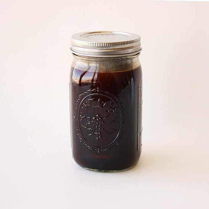 Cold Brew Coffee Kit | Stainless Steel 80 Micron Mesh Cold Brew Coffee Filter & 316 Stainless Steel Lid | Fits Both Quart & Half Gallon Wide Mouth Mason Jars