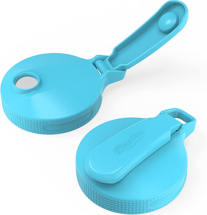 Masontops Multi Top - 2 Pack - Wide Mouth Mason Jar Lids with Easy Pour Spout and Flip Cap – Sip, Pour, Store & More - Lid Accessories For Mason Jars