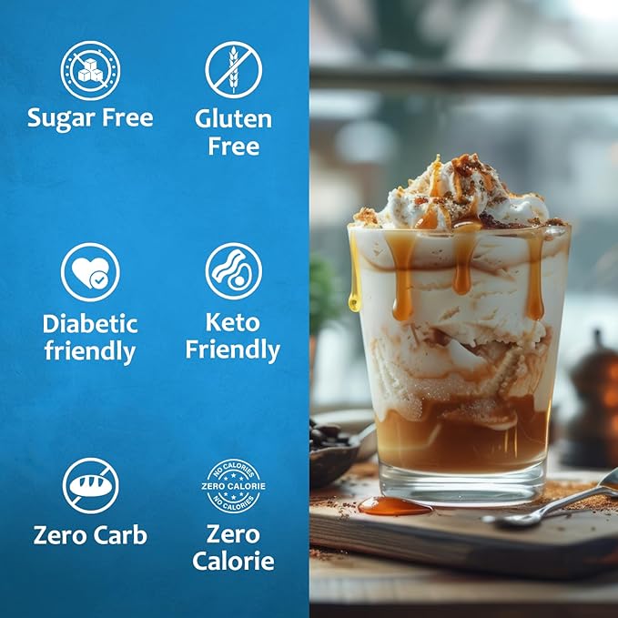 Syruvia Sugar Free Coffee Syrup, SALTELLA Syrup, Vanilla Salted Caramel Flavored Syrup for Drinks, Lattes, and Desserts – 25.4 fl oz