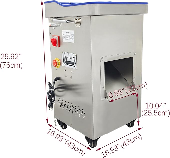 5mm Electric Meat Cutter Commercial Meat Slicer Fresh Meat Shredded Machine for Meat Slicing Shredding Dicing