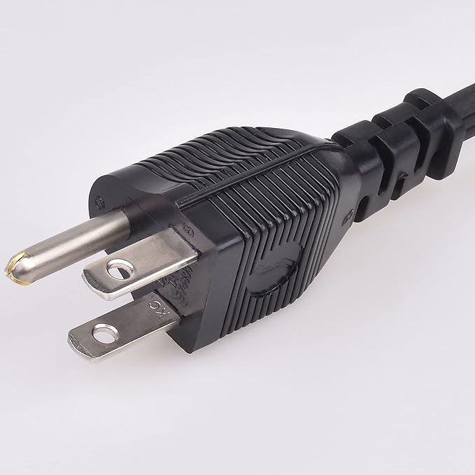 3 Ft Replacement Power Cord - Coffee Pot Replacement Part Suitable for Farberware Percolator Cord - Electric Cord for Computer, Monitor, TV - 16 AWG Heavy Duty 1875W 105C 15A 3 Prong Grounded, Black