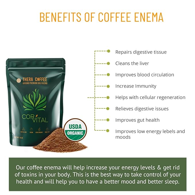 Cor-Vital 1 LB. Medium Roast Organic Coffee Enema - Best Organic Coffee - GersonTherapy Approved