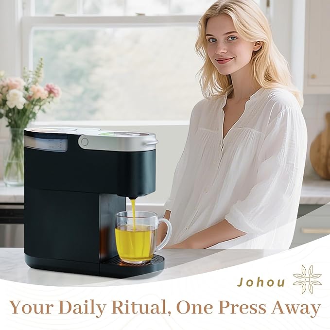Johou Chamomile Herbal Tea Pods, Specially Ground Pure herb, Full-Flavor, Compatible with All K-Cup Brewers & Keurig 2.0, 24 pods, Caffeine Free Sleep time Tea, Made in Taiwan
