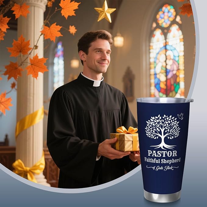 Pastor Gifts for Men, Religious Coffee Mugs, Pastors Christian Tumbler,20oz Coffee Tumbler, Pastor Appreciation Travel Mug