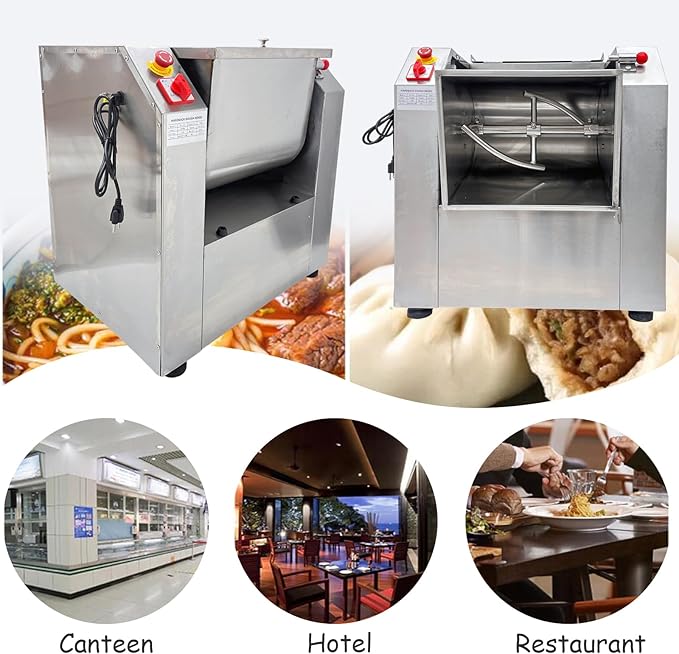 INTSUPERMAI 110V Commercial Dough Mixer Machine 25 KG Kneading Capacity Electric Food Mixer Flour Mixer 2200W/2.95HP for Dough Mixing Kneading