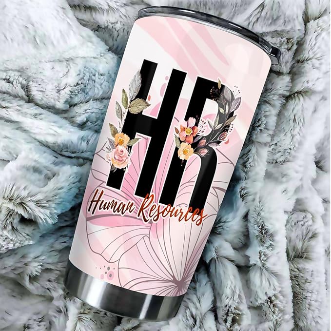 Hurman Resources Tumbler - Stainless Steel 20oz Straw Lid, HR Gifts For Women Men, Human Resources Professional Day Gifts For Coworkers Funny, HR Coffee Cups For Employees Staffs (HR02)